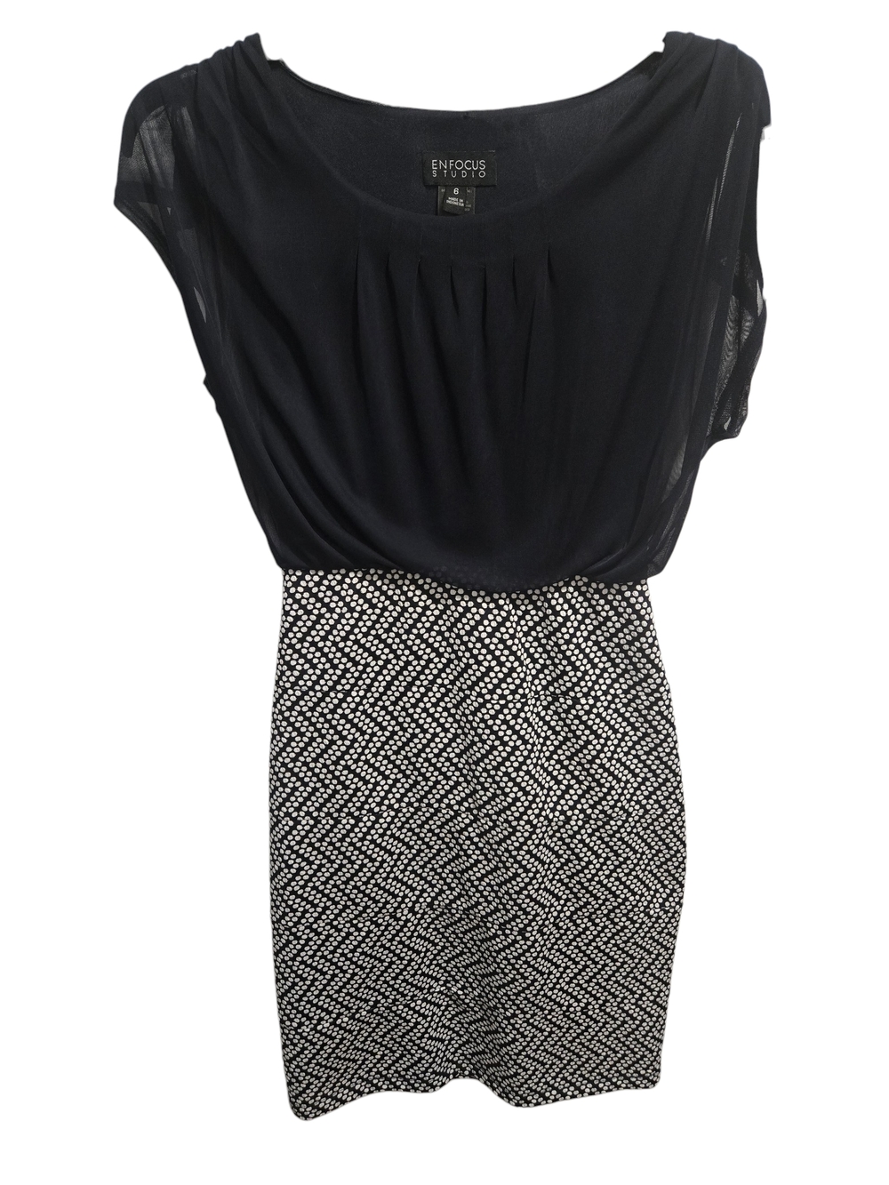 Enfocus Studio Navy Pleated Dress 6